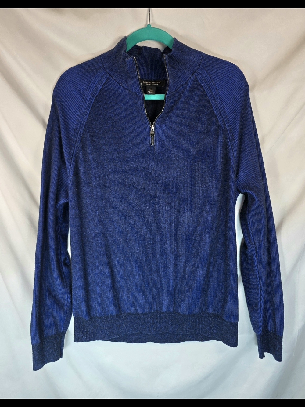 Banana Republic Men's Smart-Casual Preppy Melange Coloring Ribbed Sweater Size L